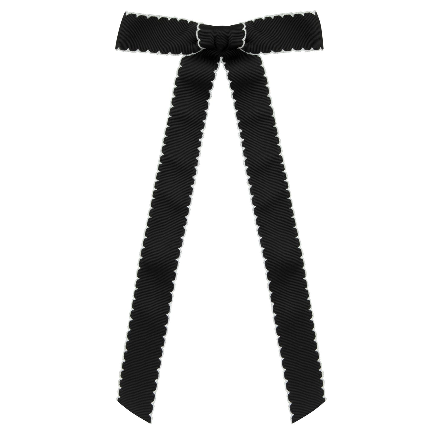 Le enfant Scallop edge bows - Black