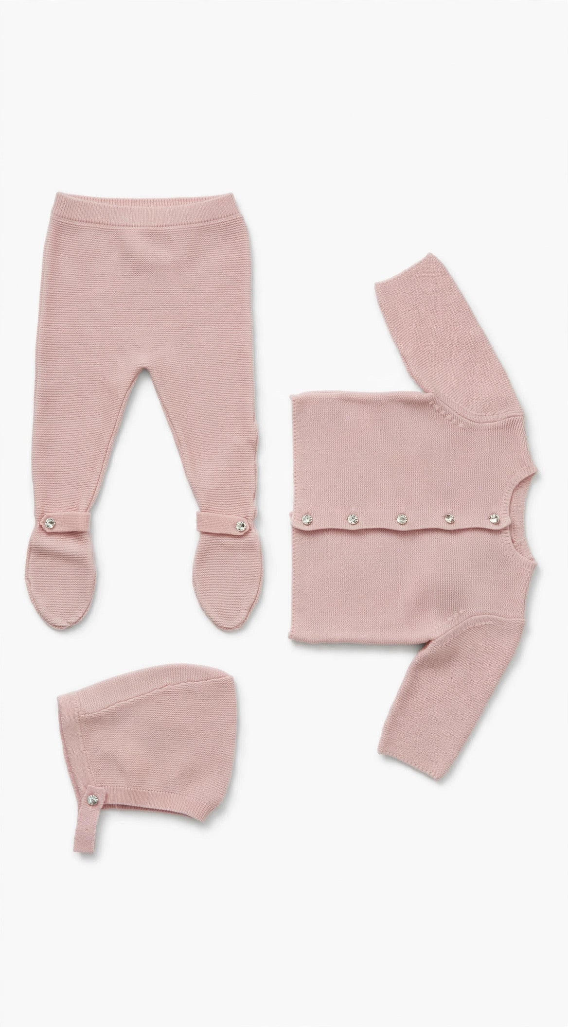 LL Nina Cardigan pants and hat set - Pink