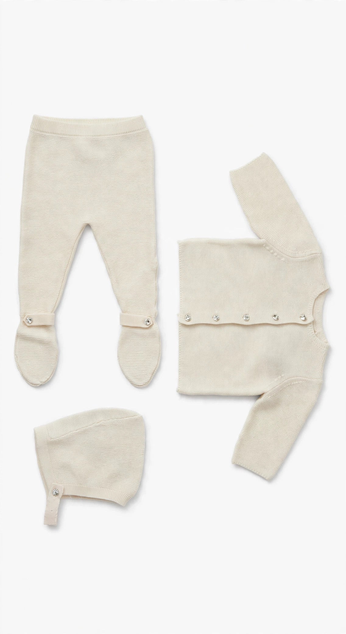 LL Nina Cardigan pants and hat set - Ivory