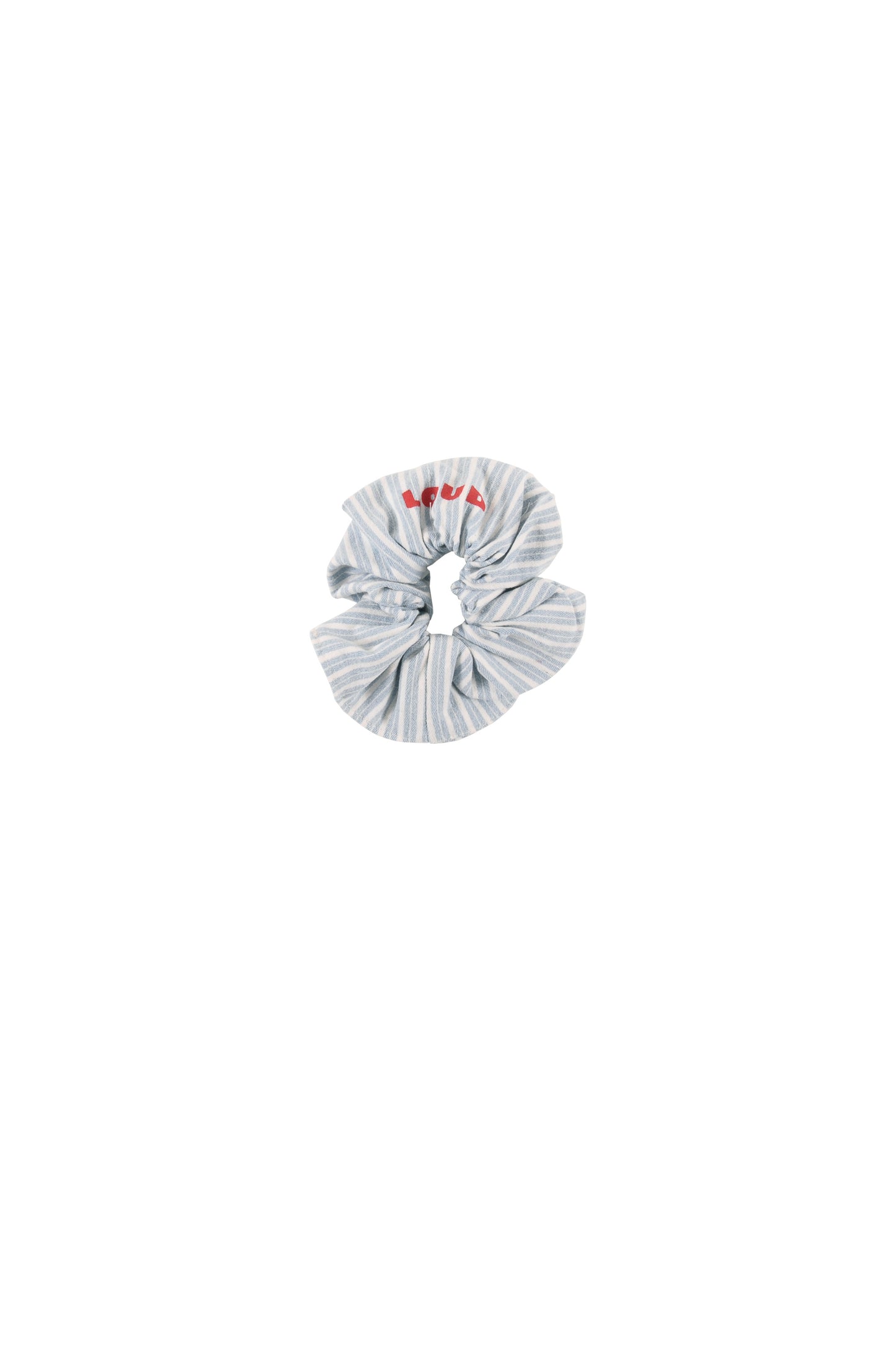 Loud Cocco Hair Scrunch Elastic- Denim Blue stripe