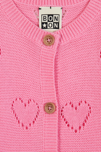 Bonton Pointelle Cardi Lilet Coe