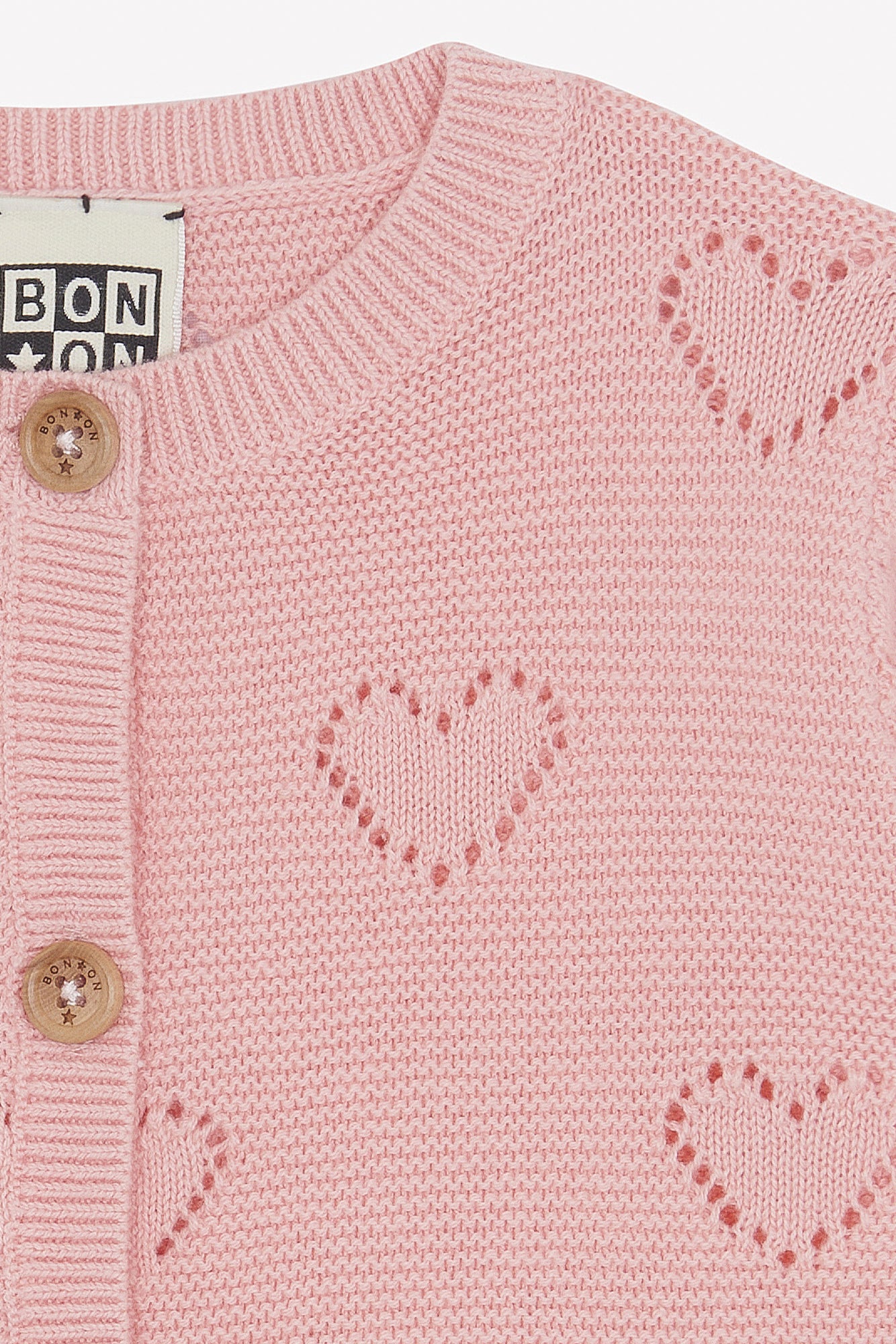 Bonton Pointelle Cardi Lilet Coe