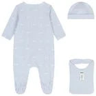 Hugo Boss Footie Hat and Bib in Gift Box J53045