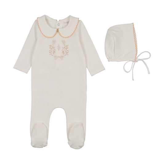 Peluche Botanical Footie Set with Collar