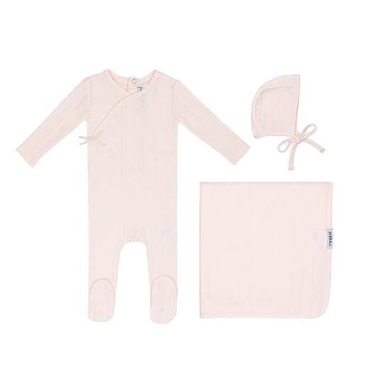 Mini Label Butterfly Wrapover Pointelle Set -Girls