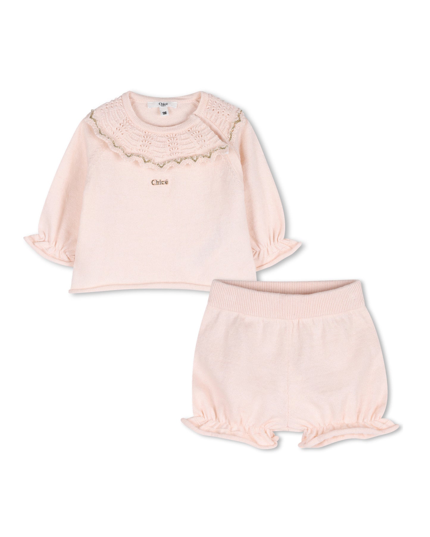 Chloe Ruffle Collar Top & Bloomer Set C20931
