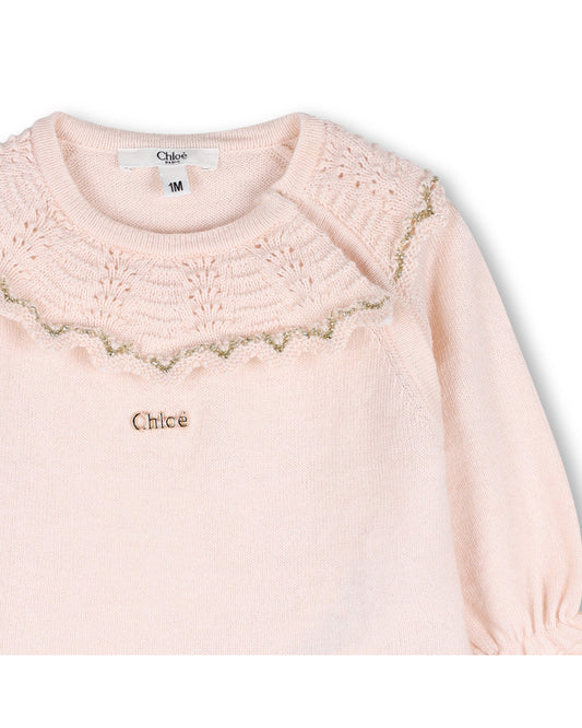 Chloe Ruffle Collar Top & Bloomer Set C20931