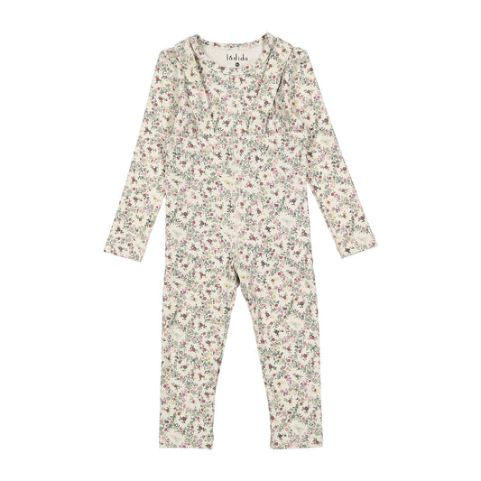 Ladida circle floral print suspenders set