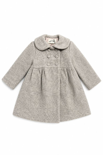 Wool Logo Coat - Cream