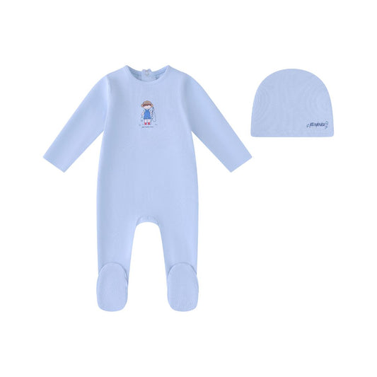 Mini Label Boys Fisherman Footie and Hat
