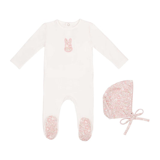 Mini Label Liberty Bunny-Girls Footie and Hat