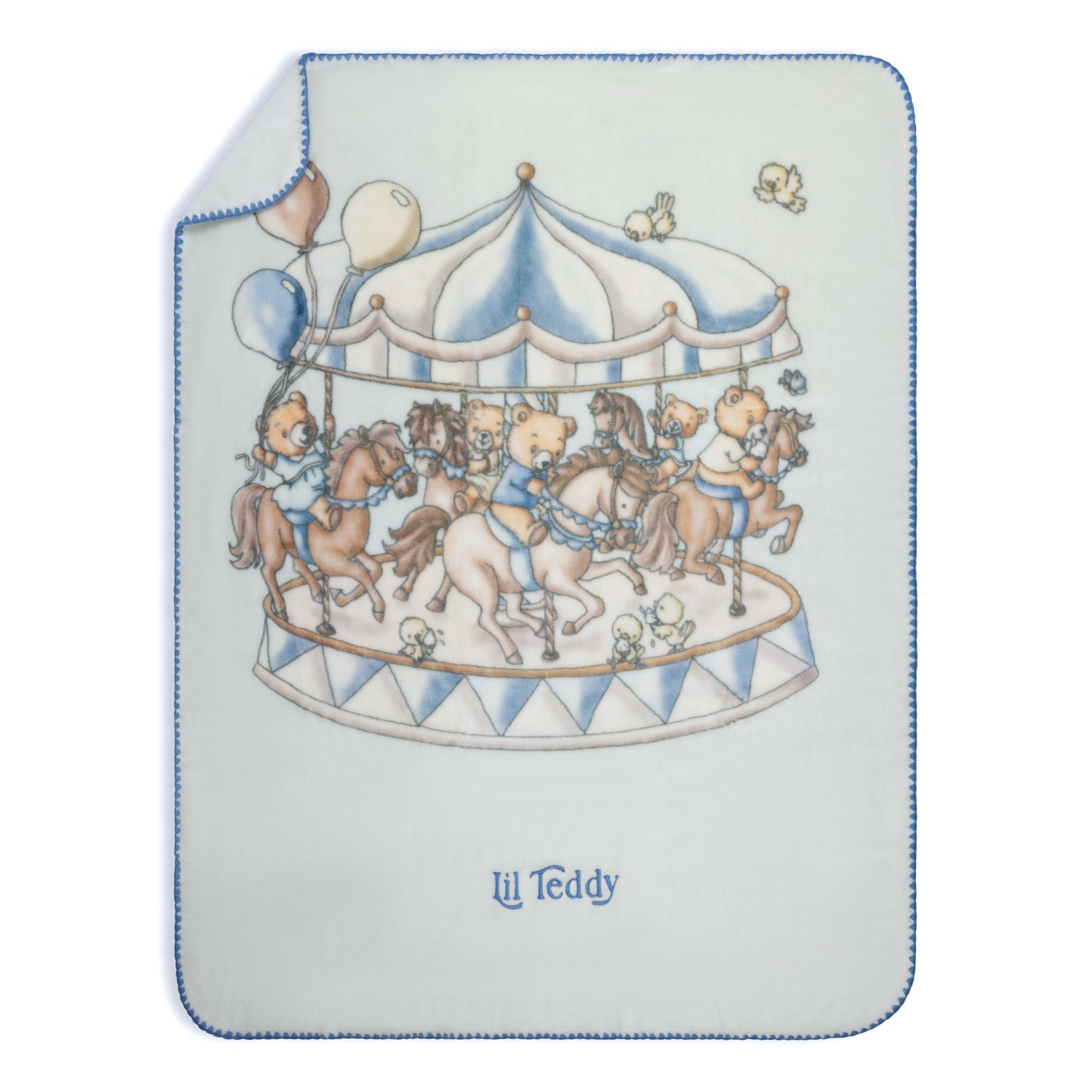 Lil Teddy Merry Go Snuggle Blanket