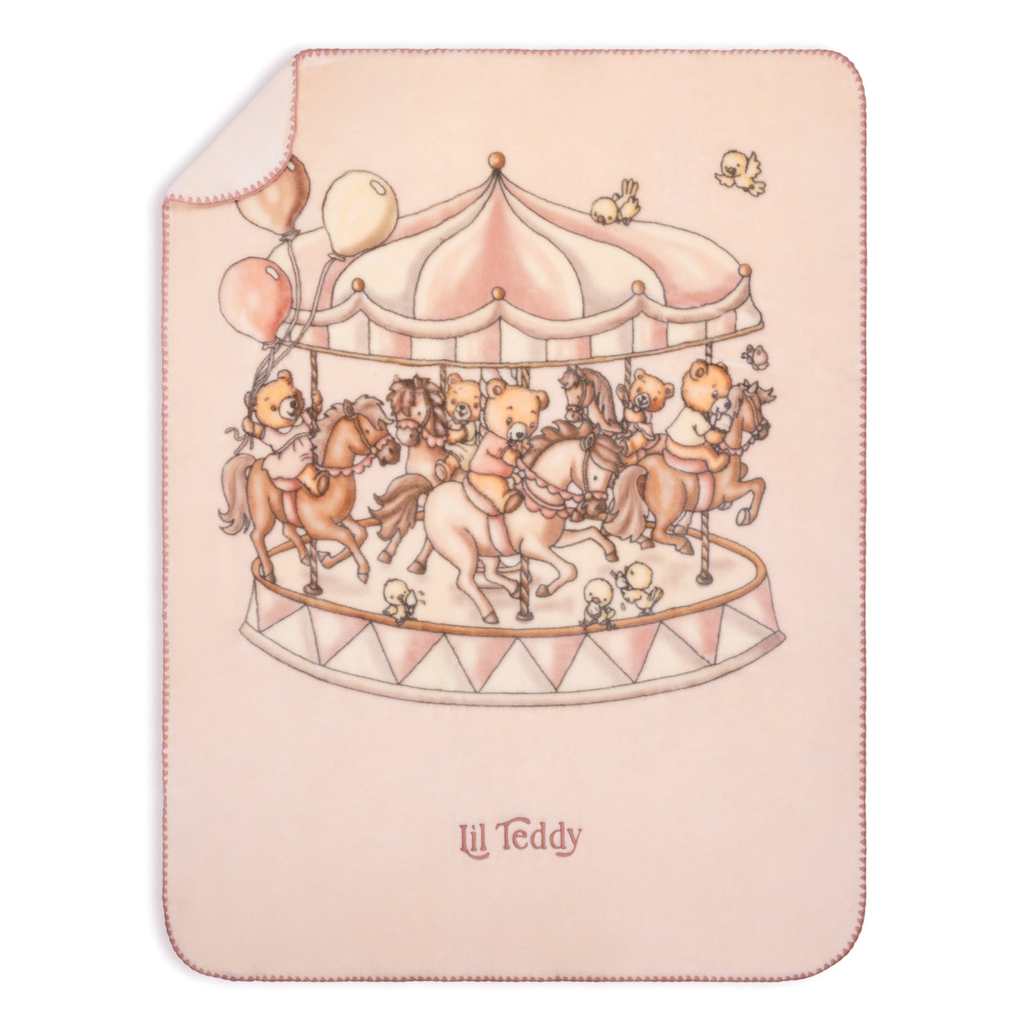 Lil Teddy Merry Go Snuggle Blanket