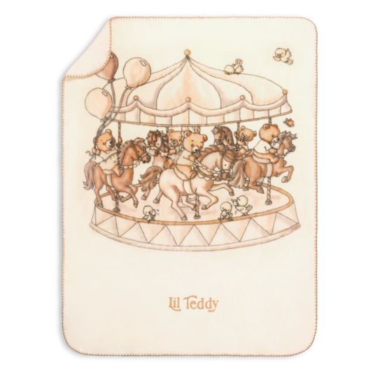 Lil Teddy Merry Go Snuggle Blanket