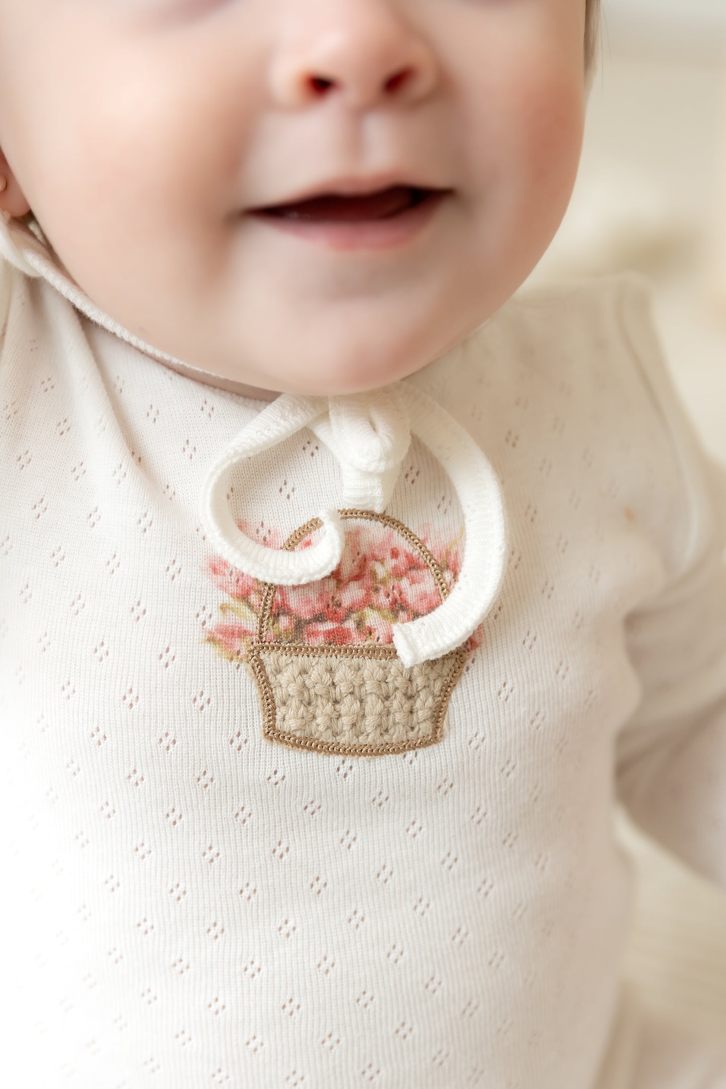 B&D Crochet Basket Footie & Bonnet