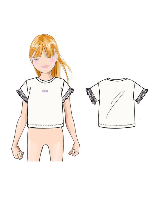 Emporio Armani Ruffle Sleeve SS Tshirt EG000596