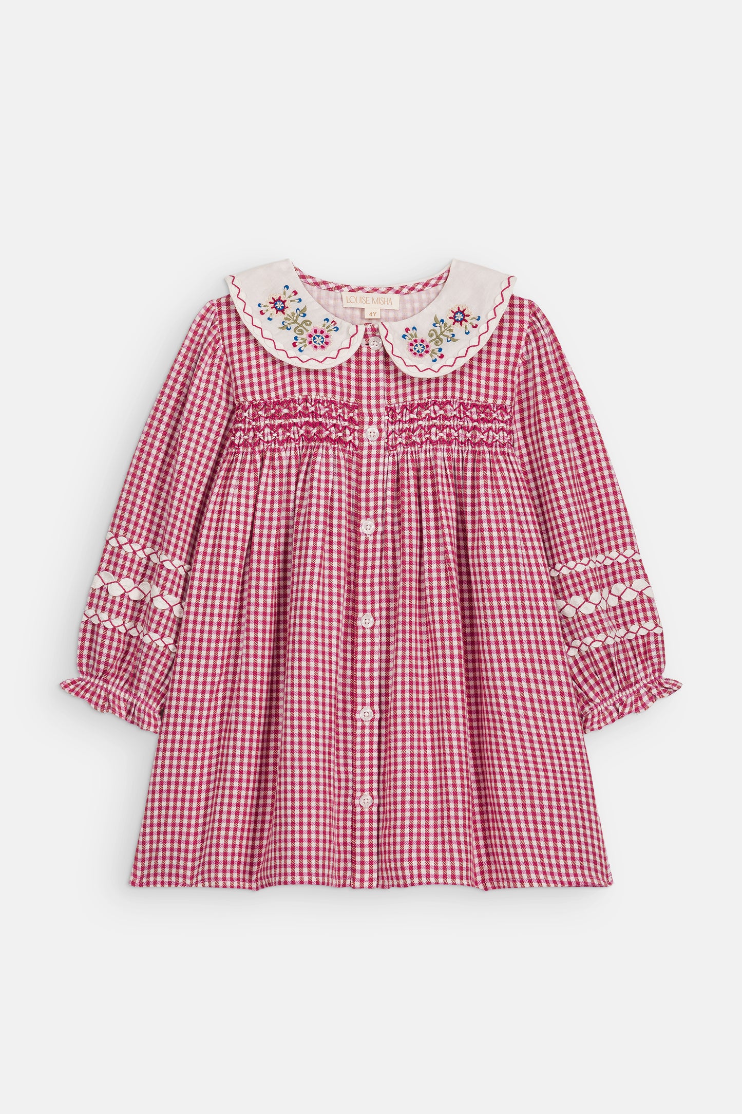 Delinia Dress - Raspberry Checks