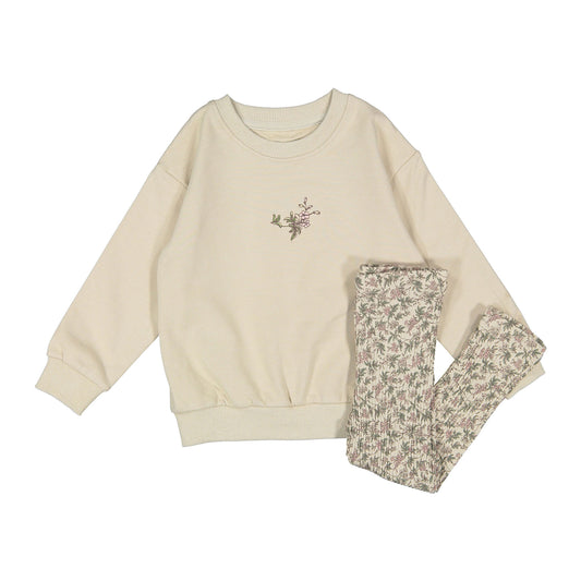 Ladida garden print sweatshirt set