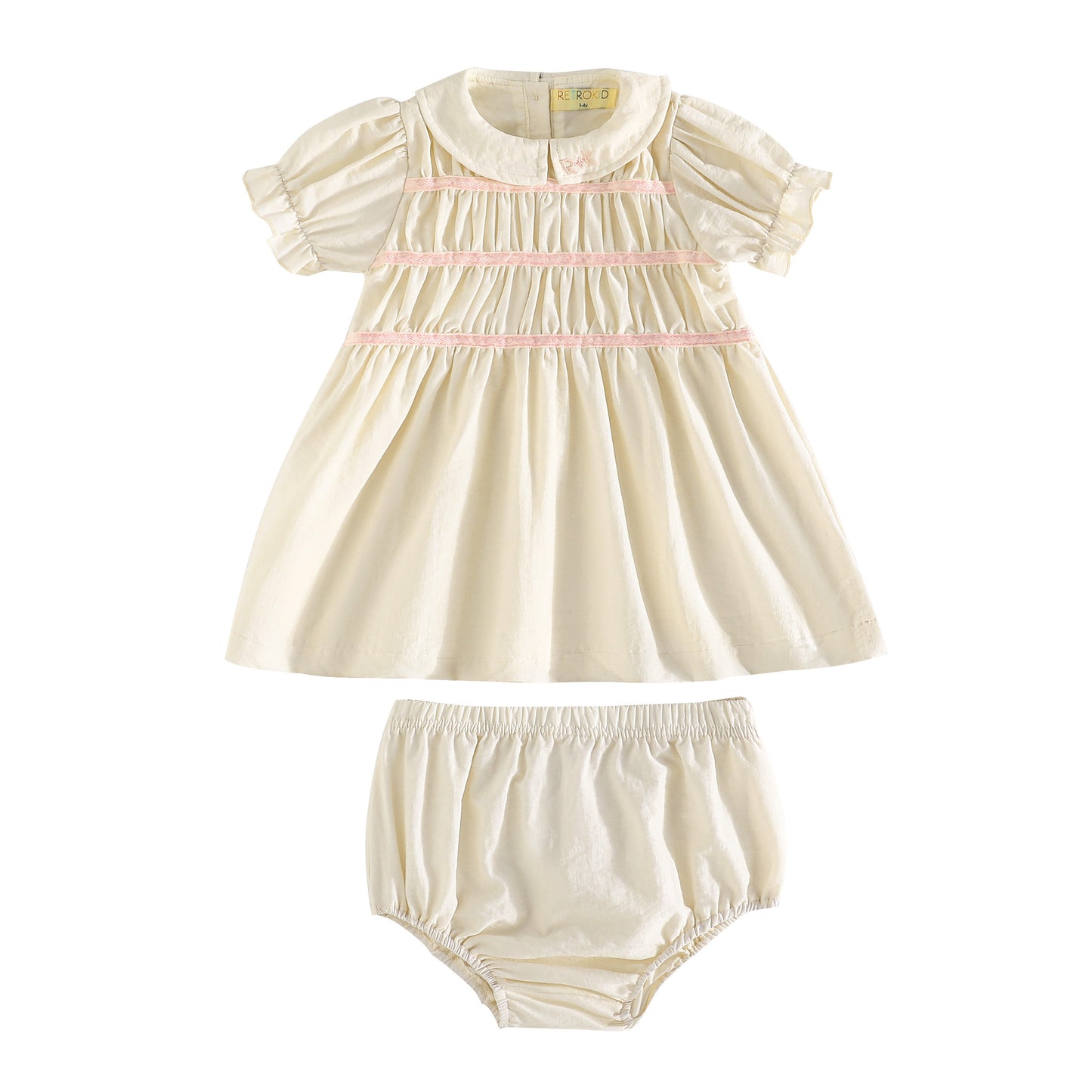 RetroKid Halston Smocked Baby Girl Bloomer Set