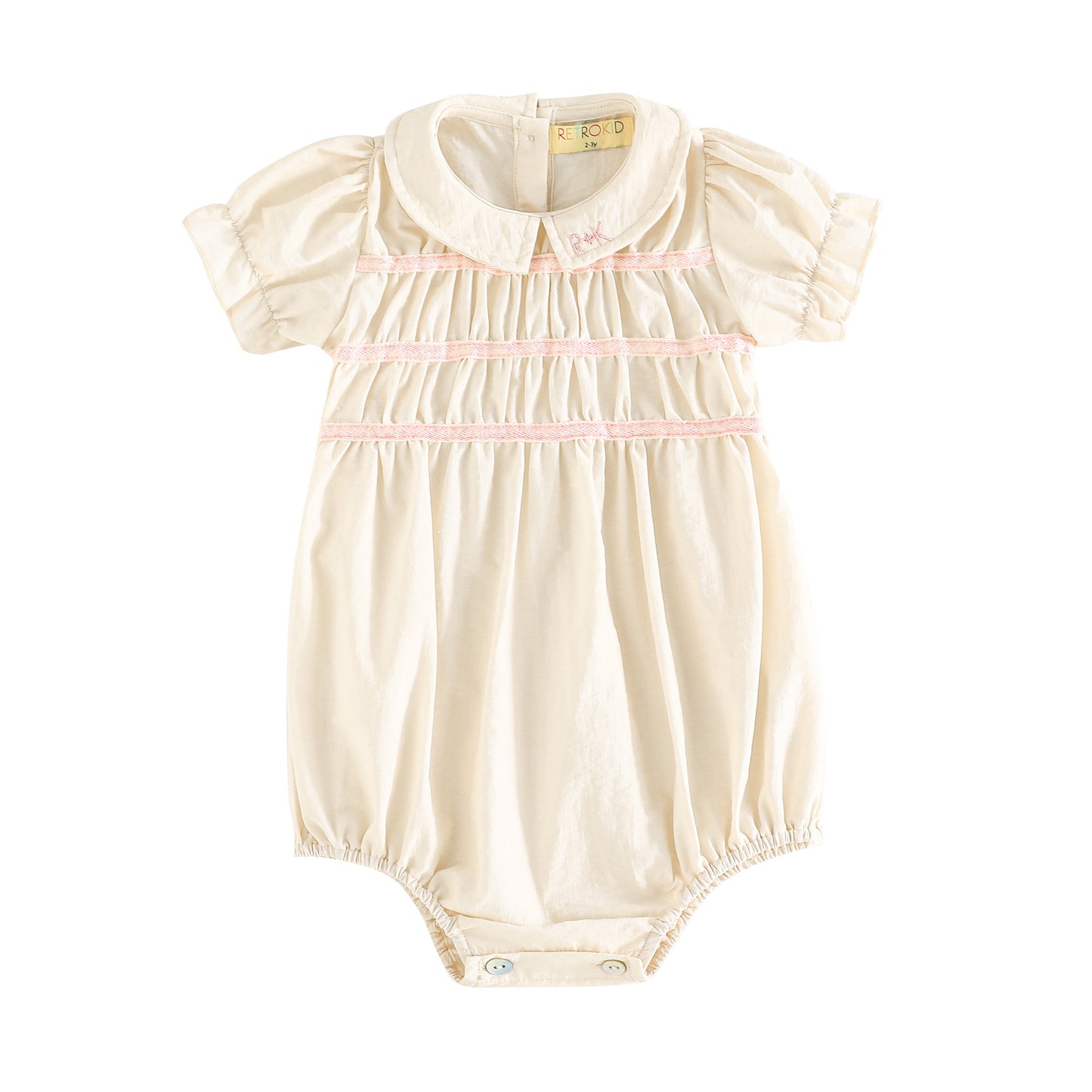 RetroKid Halston Smocked Baby Girl Romper