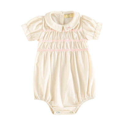 RetroKid Halston Smocked Baby Girl Romper