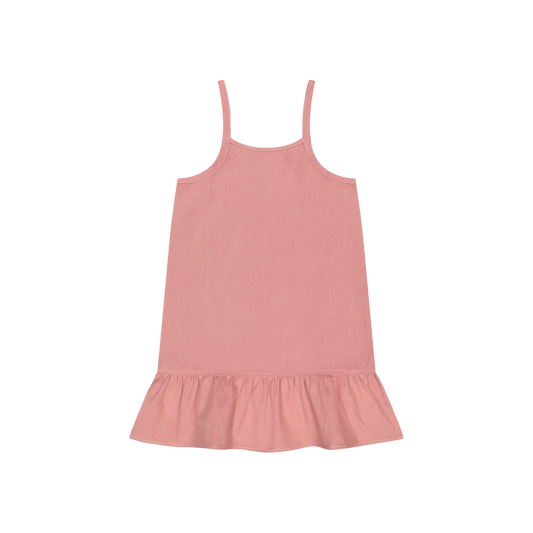 RetroKid Hollis Denim Strap Ruffle Dress