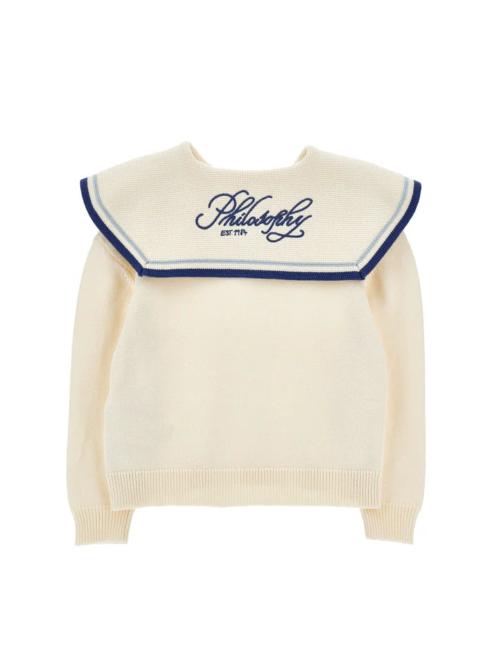 Philosophy Sweater with Sailor Collar I9G607