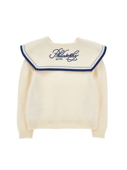 Philosophy Sweater with Sailor Collar I9G607