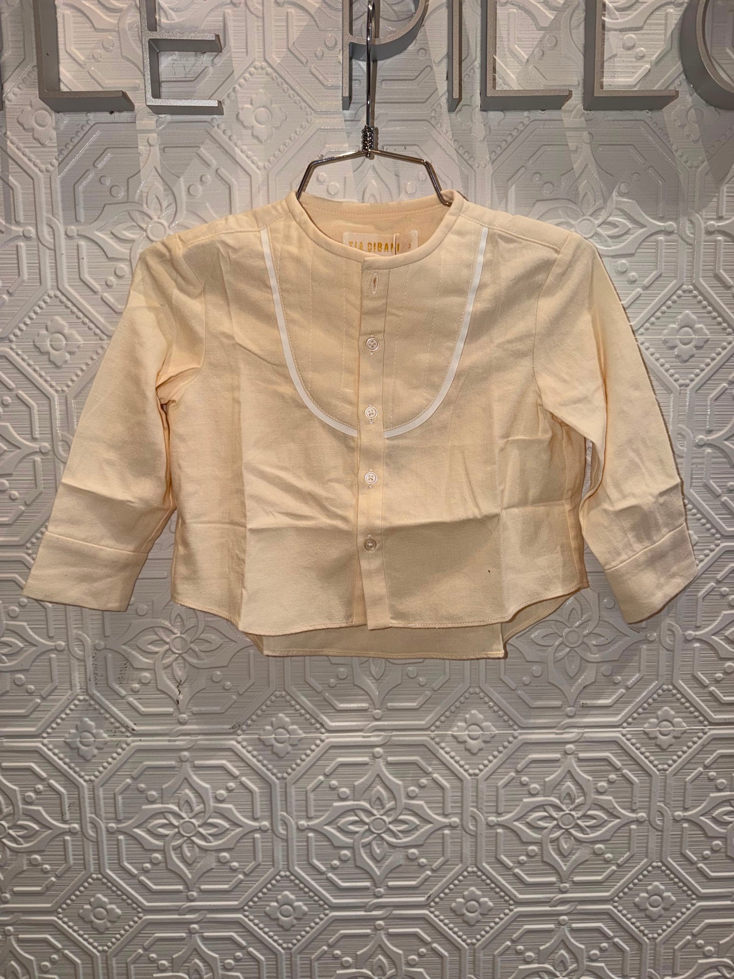 Oxford Tufted Bib Shirt - Honey