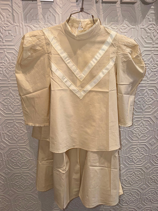 Bow Blouse - Ivory (sells as set only)