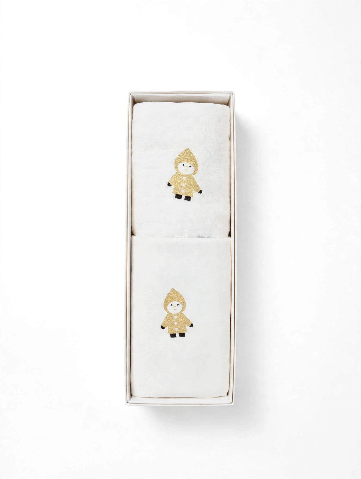 Allover Lutin Swaddle and bib Gift Box - Gold