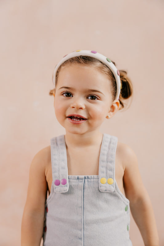 Denim Snap Girls Romper