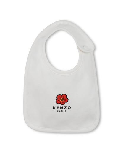 Kenzo Girl Allover Printed Footie w Bib and Hat Set K61615