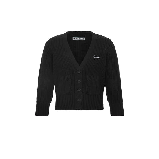 L. Parni Elegant Cardigan - Black
