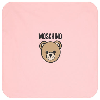 Moschino Blanket with Bear and Text Logo MUB00M