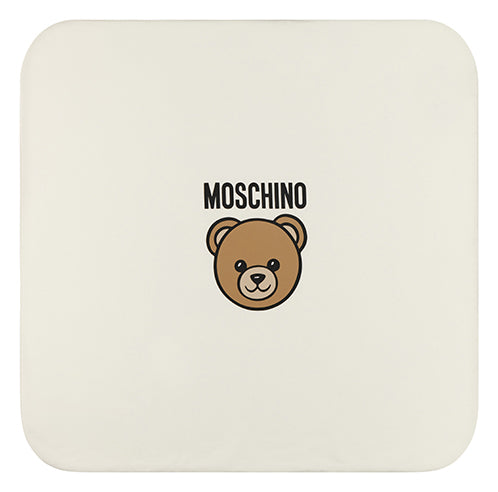 Moschino Blanket with Bear and Text Logo MUB00M