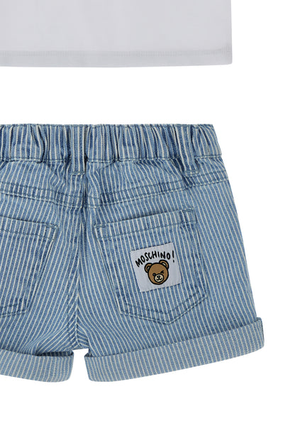 Moschino Tshirt W Striped Shorts MUG01O