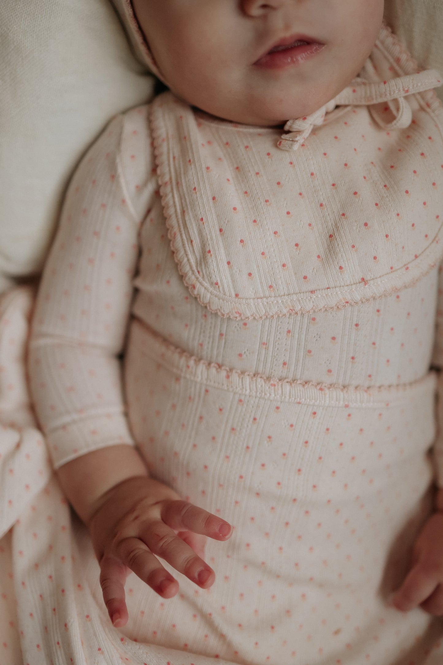 Pointelle Tulip Print 3PC SET & Bib