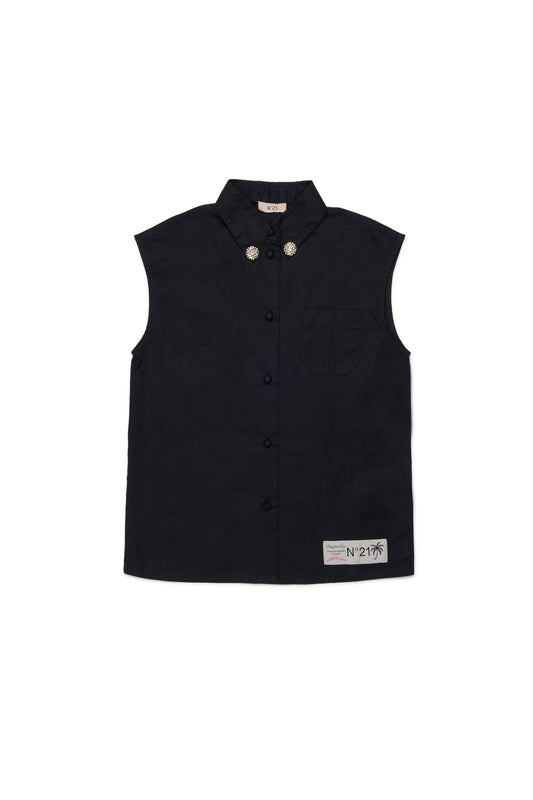 N21 Button Up Shirt W/ Jewel Collar N0417