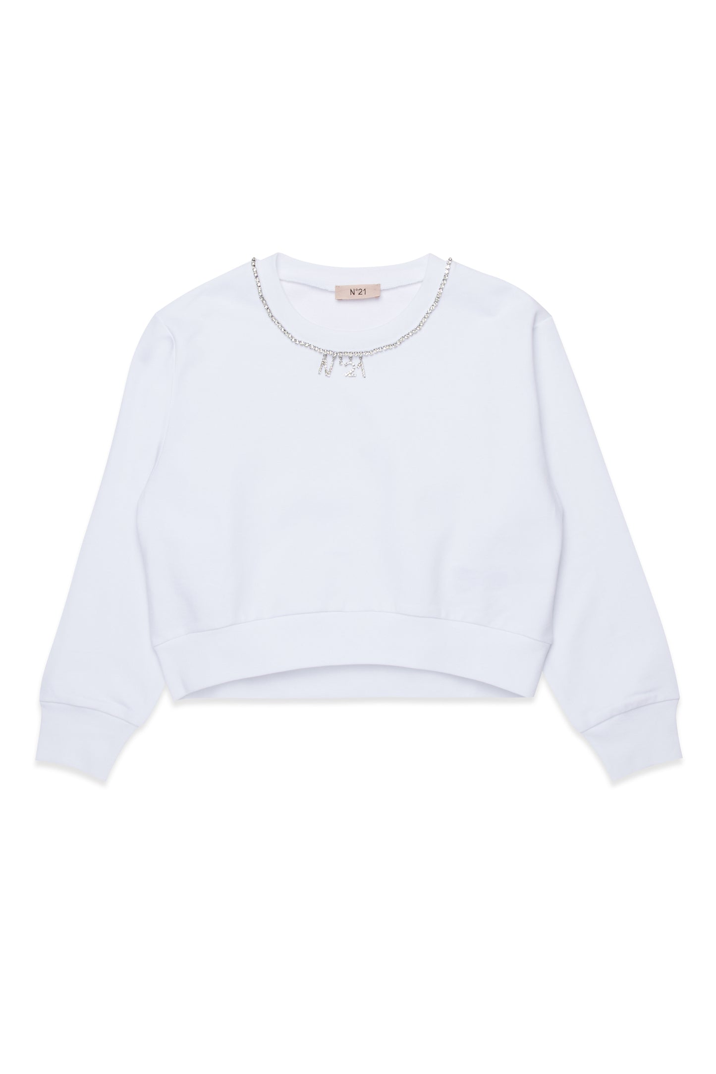 N21 Sweatshirt with Jeweled Trim and Logo N0487