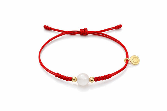 Red String Bracelet Mother Of Pearl (nb-4y)