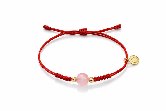 Red String Bracelet Pink Jade (nb-4y)