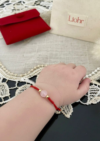 Red String Bracelet Pink Jade (nb-4y)