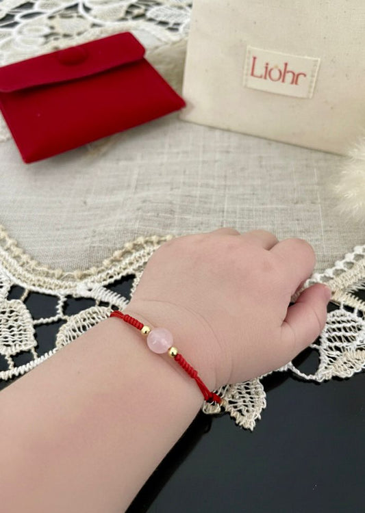Red String Bracelet Pink Jade (nb-4y)