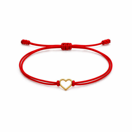 Red String Bracelet Heart Outline (nb-4y)