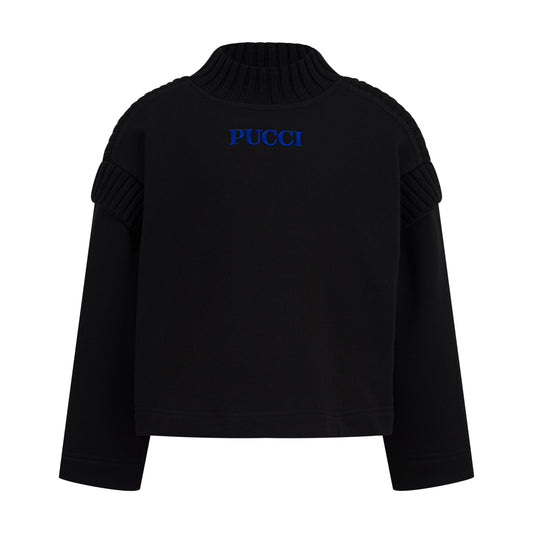 Sweater With Logo Detail Z3183 - Black/Blue