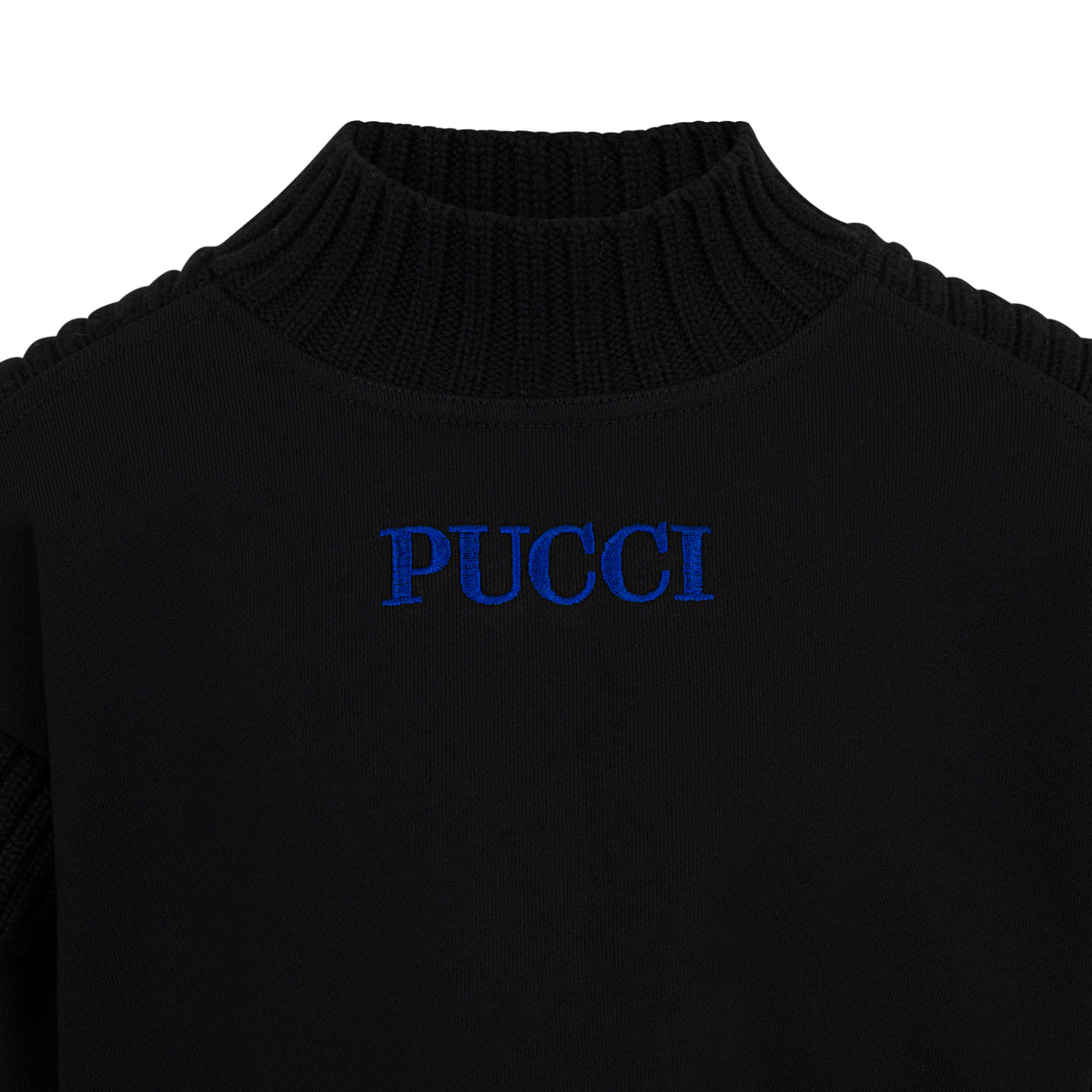Sweater With Logo Detail Z3183 - Black/Blue