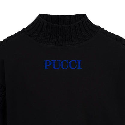 Sweater With Logo Detail Z3183 - Black/Blue