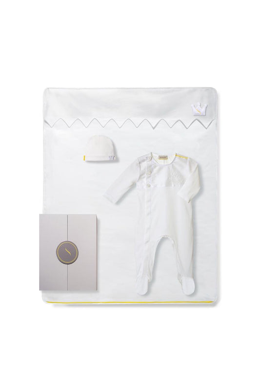 Gensami 3-PC Jersey Layette with 3D crowns + Free Bib