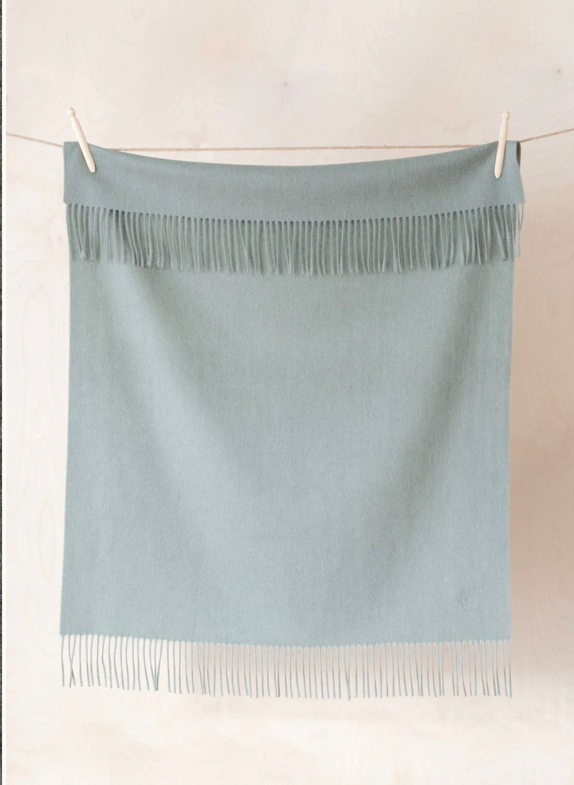 Lambswool Baby Blanket - Sage Melange